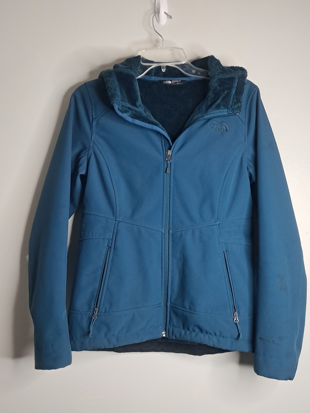 The North Face Women's Teal Soft-Shell Hooded Jacket